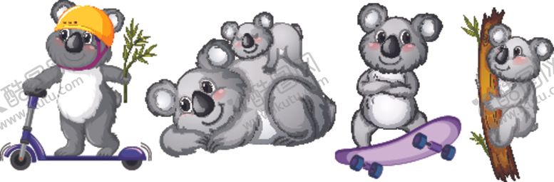 编号：42056110291757183398【酷图网】源文件下载-卡通动物插画