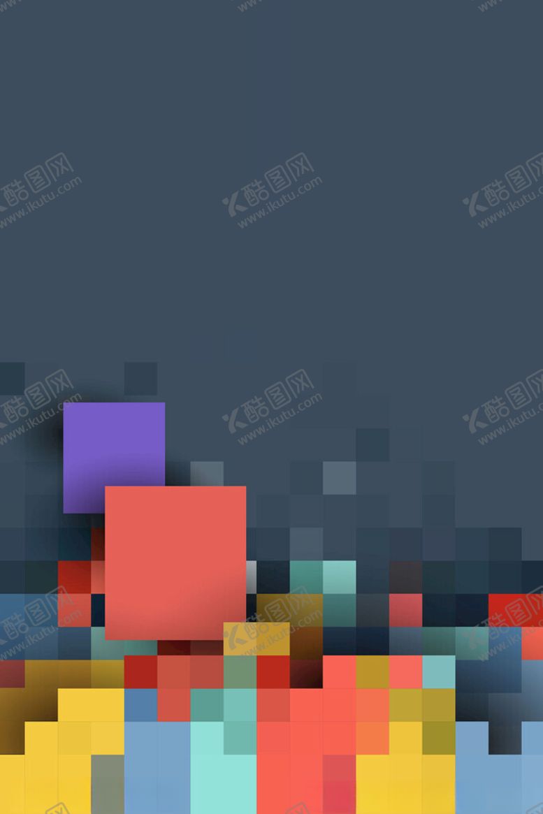 编号：17708602161032403358【酷图网】源文件下载-矢量几何方块拼接背景