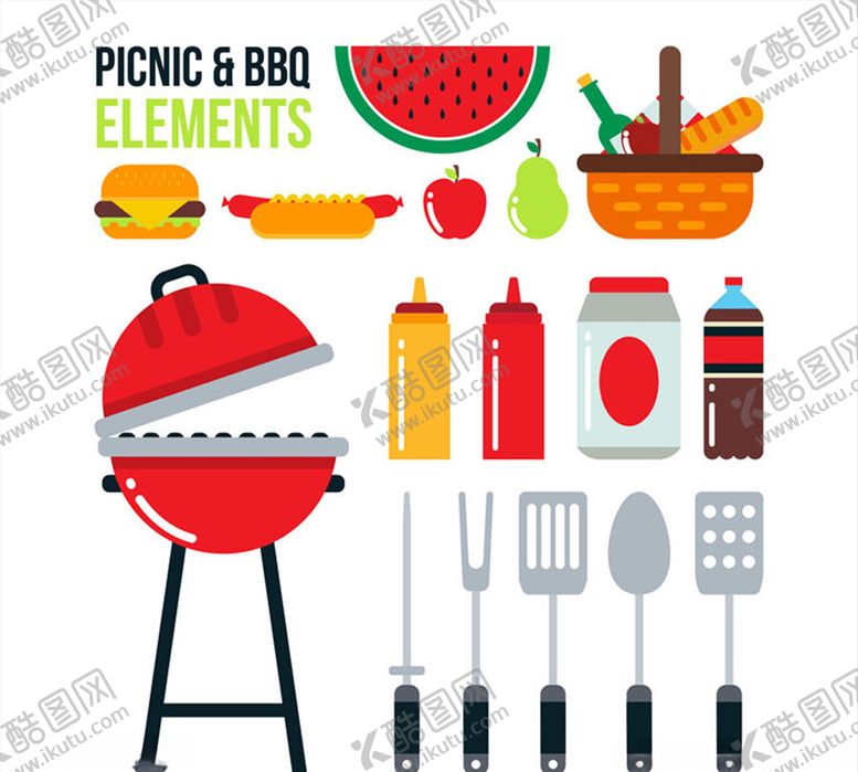 编号：54470210101633599880【酷图网】源文件下载-矢量烧烤工具