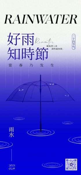 雨水节气海报