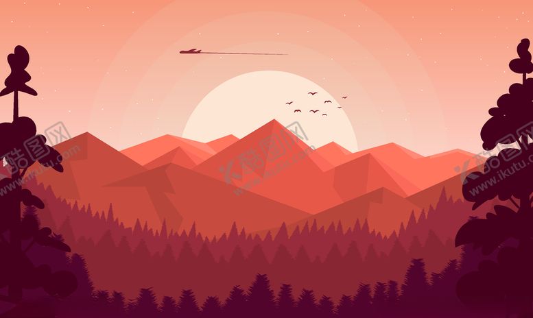 编号：18453510030605426844【酷图网】源文件下载-卡通风景