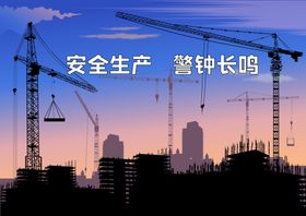 编号：07826310010820009236【酷图网】源文件下载-工地建筑剪影塔吊