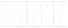 0-9数字字模