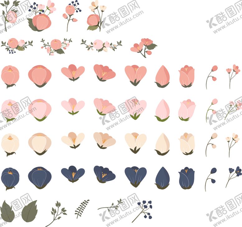 编号：21090205151802141786【酷图网】源文件下载-森系花卉