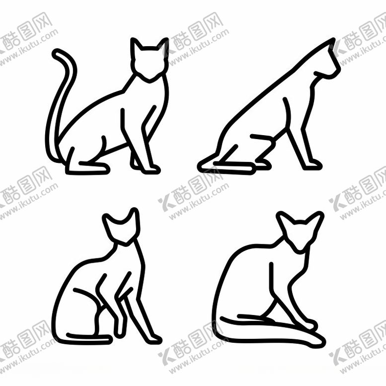编号：11059602211502384602【酷图网】源文件下载-矢量猫咪