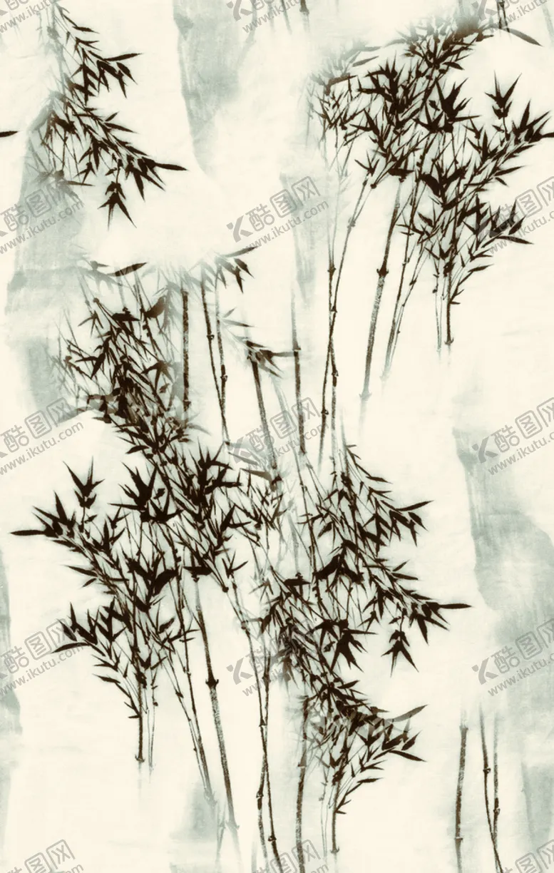 编号：83695109141912307546【酷图网】源文件下载-水墨花面料设计飞鹤