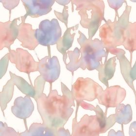 水彩风郁金香花卉图案