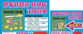 正常营业绕行线路形象展板