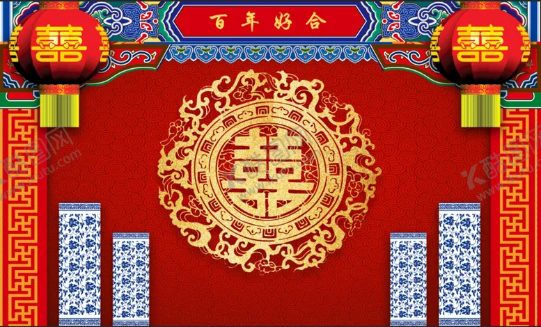 编号：95140309222146304183【酷图网】源文件下载-中式婚礼