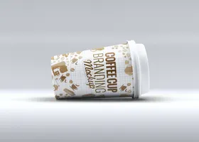 咖啡杯样机mockups包装奶茶纸
