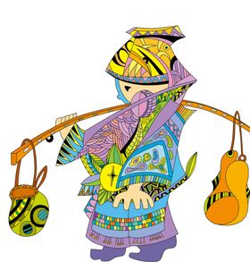 中国风少数民族装饰画合层