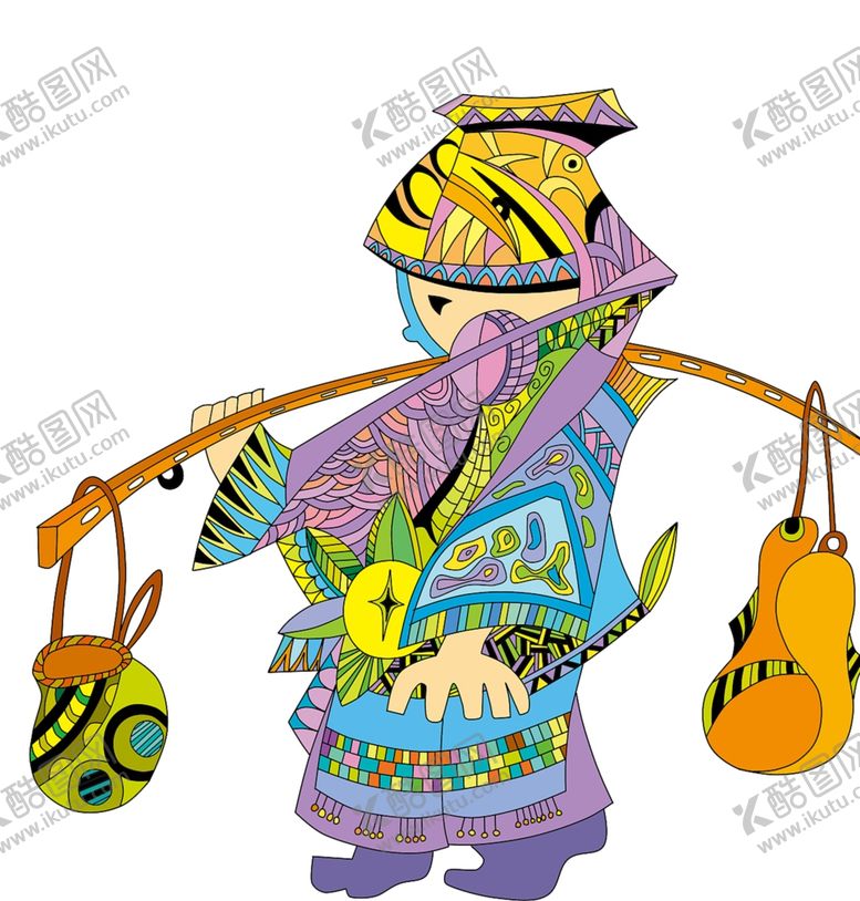编号：23044510241611321340【酷图网】源文件下载-中国风少数民族装饰画合层