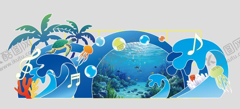 编号：59313709280403474304【酷图网】源文件下载-海洋主题舞台背景