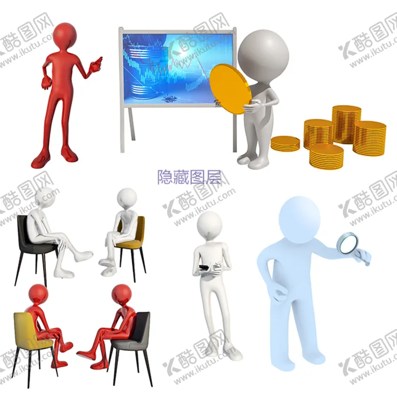 编号：05176209191240390531【酷图网】源文件下载-3D小人