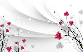 线条简约玫瑰花图片