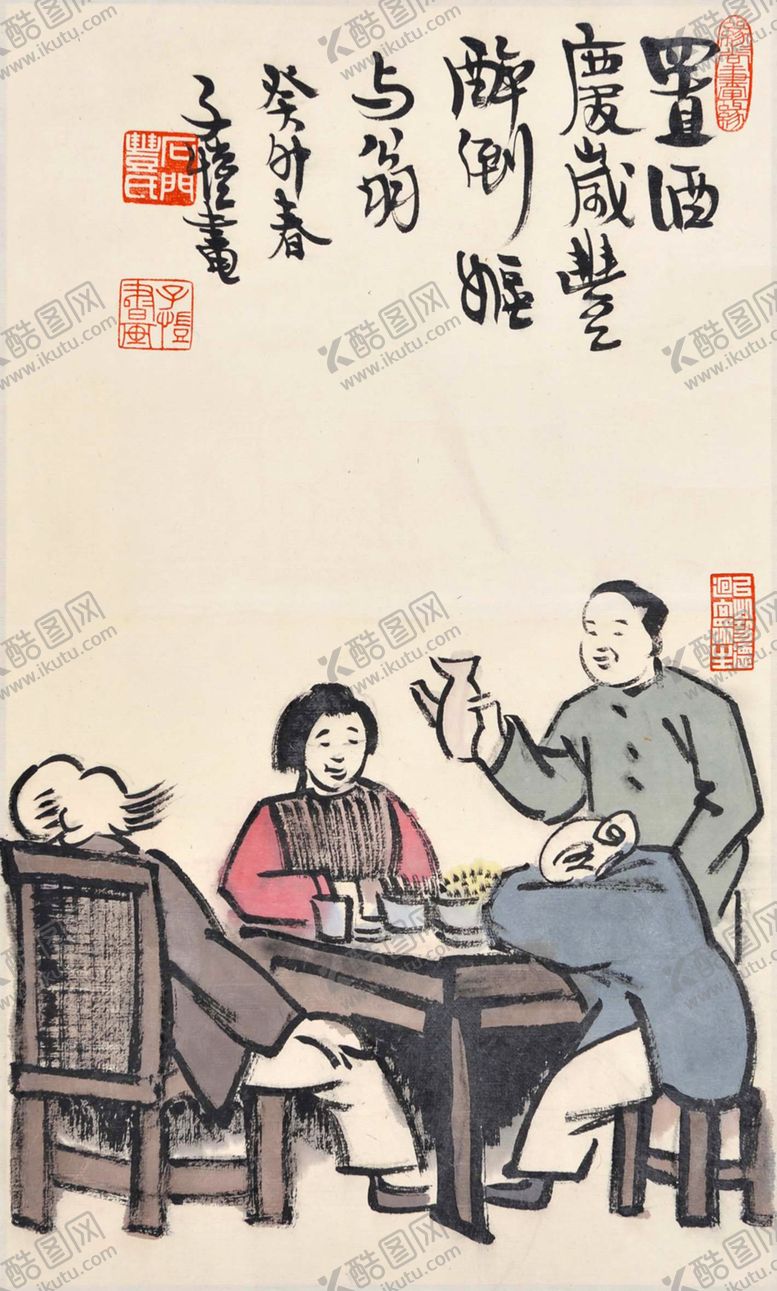 编号：88268102081221038600【酷图网】源文件下载-丰子恺国画