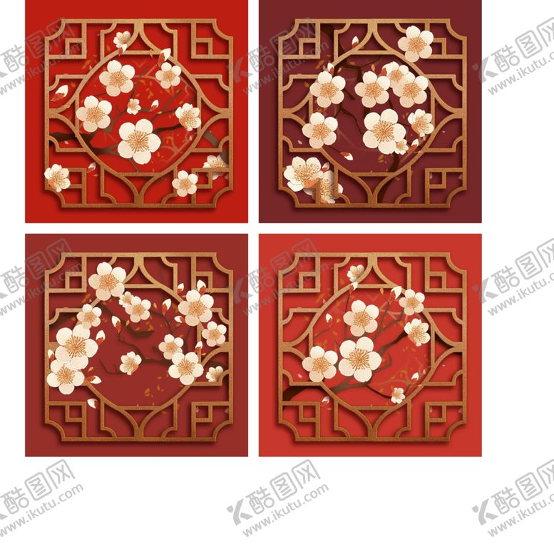编号：28115903010904502729【酷图网】源文件下载-窗花花纹图样