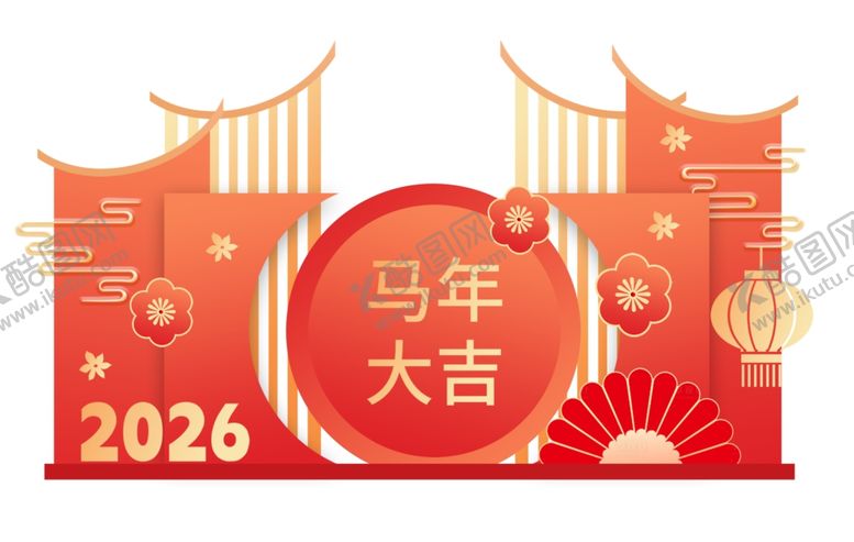 编号：77217304250316206740【酷图网】源文件下载-新年美陈