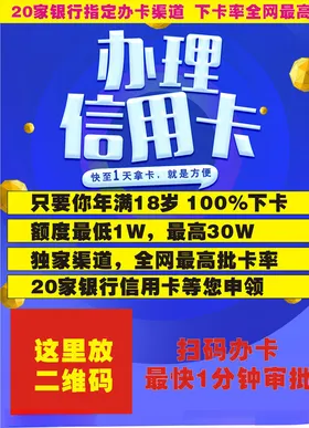 信用卡推广海报DM