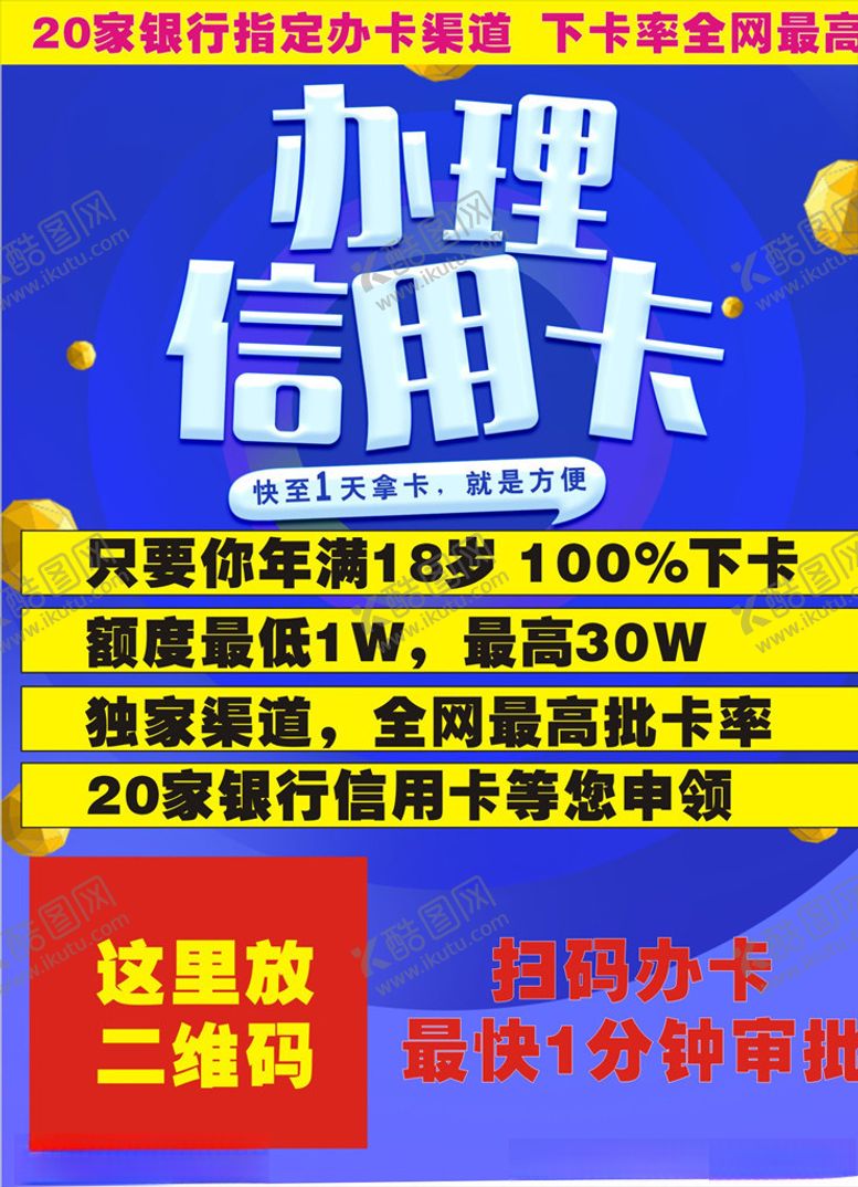 编号：89537310102300009993【酷图网】源文件下载-信用卡推广海报DM