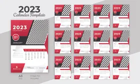 2023年台历日模板兔日