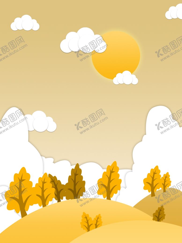 编号：52935609151235436734【酷图网】源文件下载-秋天的景色卡通手绘