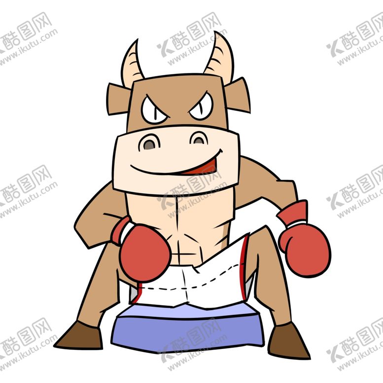 编号：15458709230056262769【酷图网】源文件下载-卡通健身牛