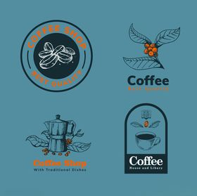 咖啡主题创意标志设计