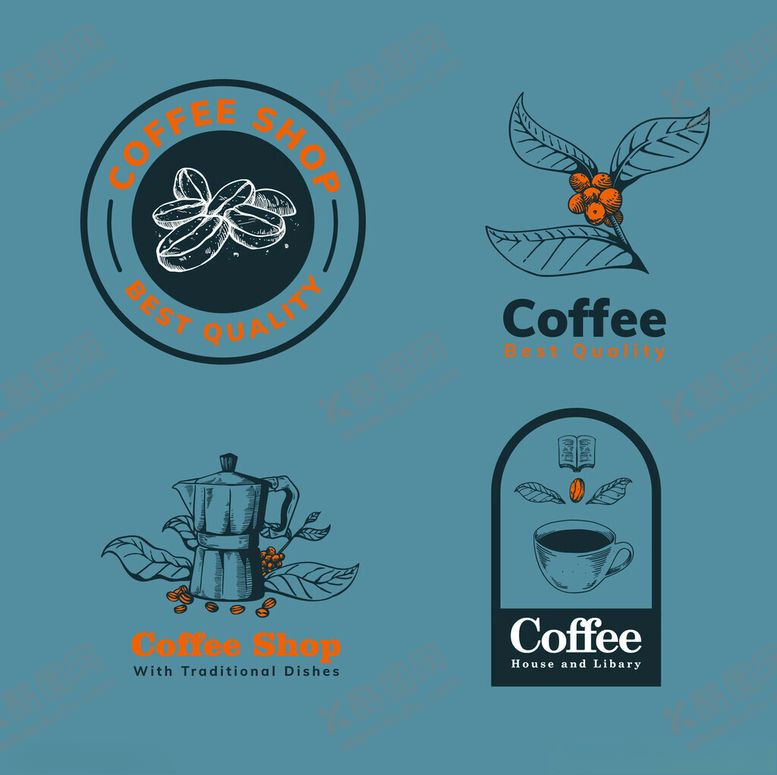 编号：29434812191808295818【酷图网】源文件下载-咖啡主题创意标志设计