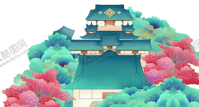 编号：75211701171146052187【酷图网】源文件下载-三台景点云台观国潮风