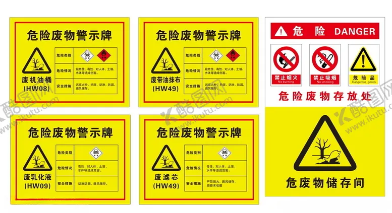 编号：70636501311747298378【酷图网】源文件下载-危险废物警示牌