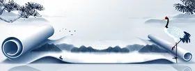 中国风山水背景客厅墙式电视画江如画