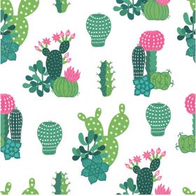 小清新仙人掌绘画图案