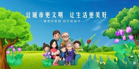 城市文明风生活美如画