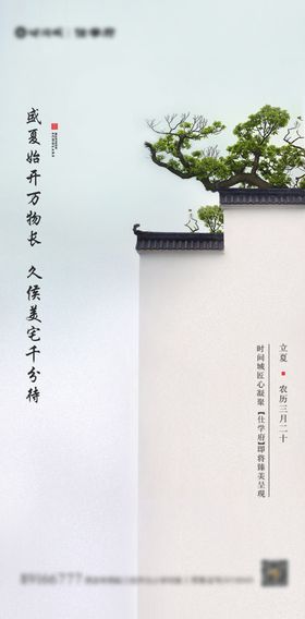 中国风二十四节气立夏海报