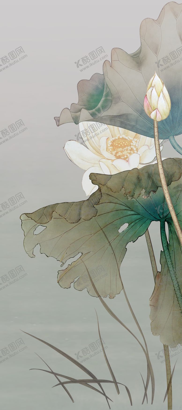 编号：14204710171232288857【酷图网】源文件下载-水墨荷