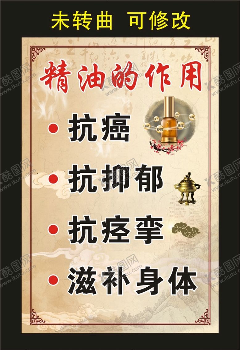 编号：94732109121750419732【酷图网】源文件下载-精油的作用 宣传海报