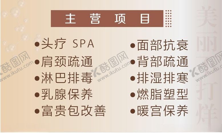 编号：61791002111134277272【酷图网】源文件下载-美容主营项目