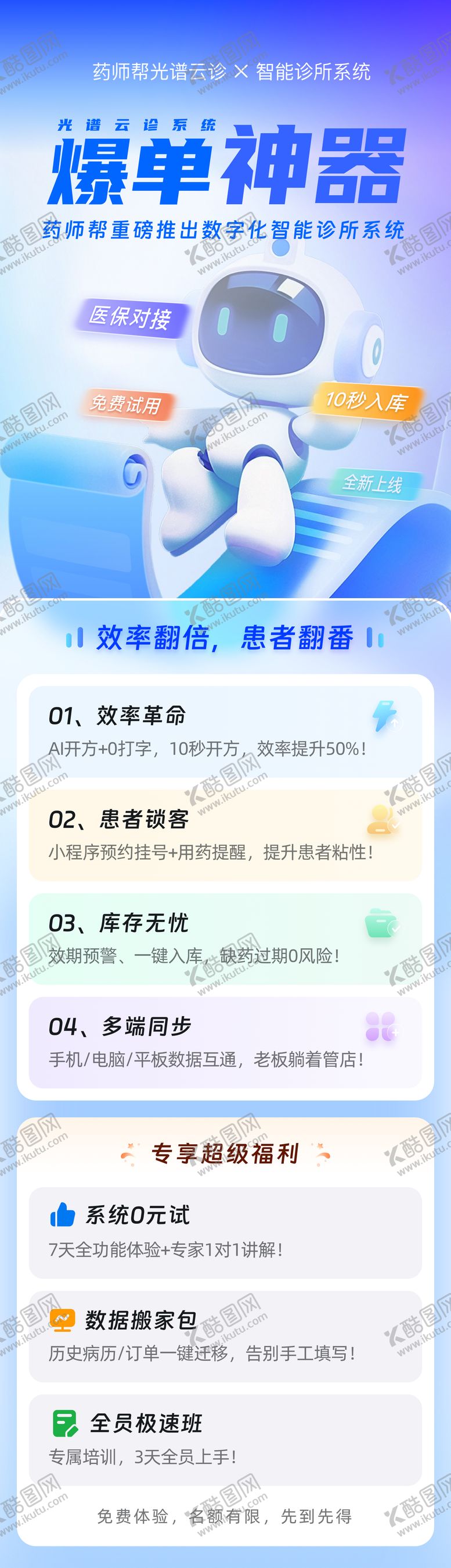 编号：86001211201752277473【酷图网】源文件下载-数字化诊所系统爆单神器长图