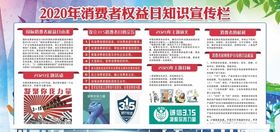 2020国际消费者权益日宣传栏