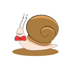 手绘卡通蜗牛