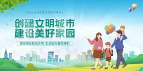 文明城市围墙省级海报创