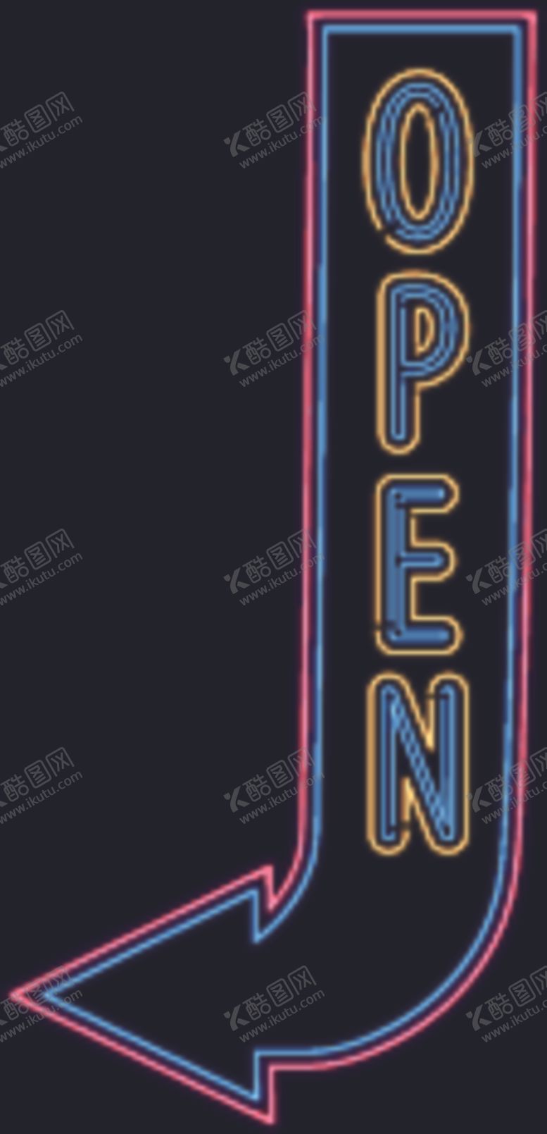 编号：86236709112012086875【酷图网】源文件下载-霓虹灯箭头