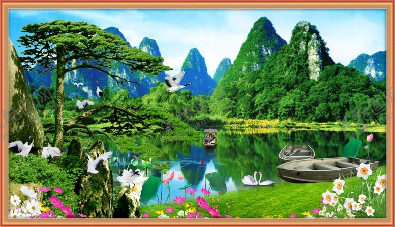 编号：58329510120648087211【酷图网】源文件下载-山水画