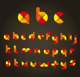 卡通字母