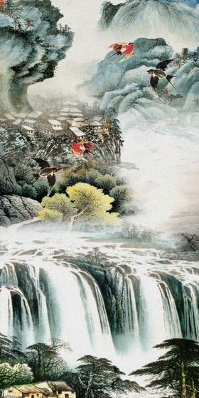 国画山水装饰画