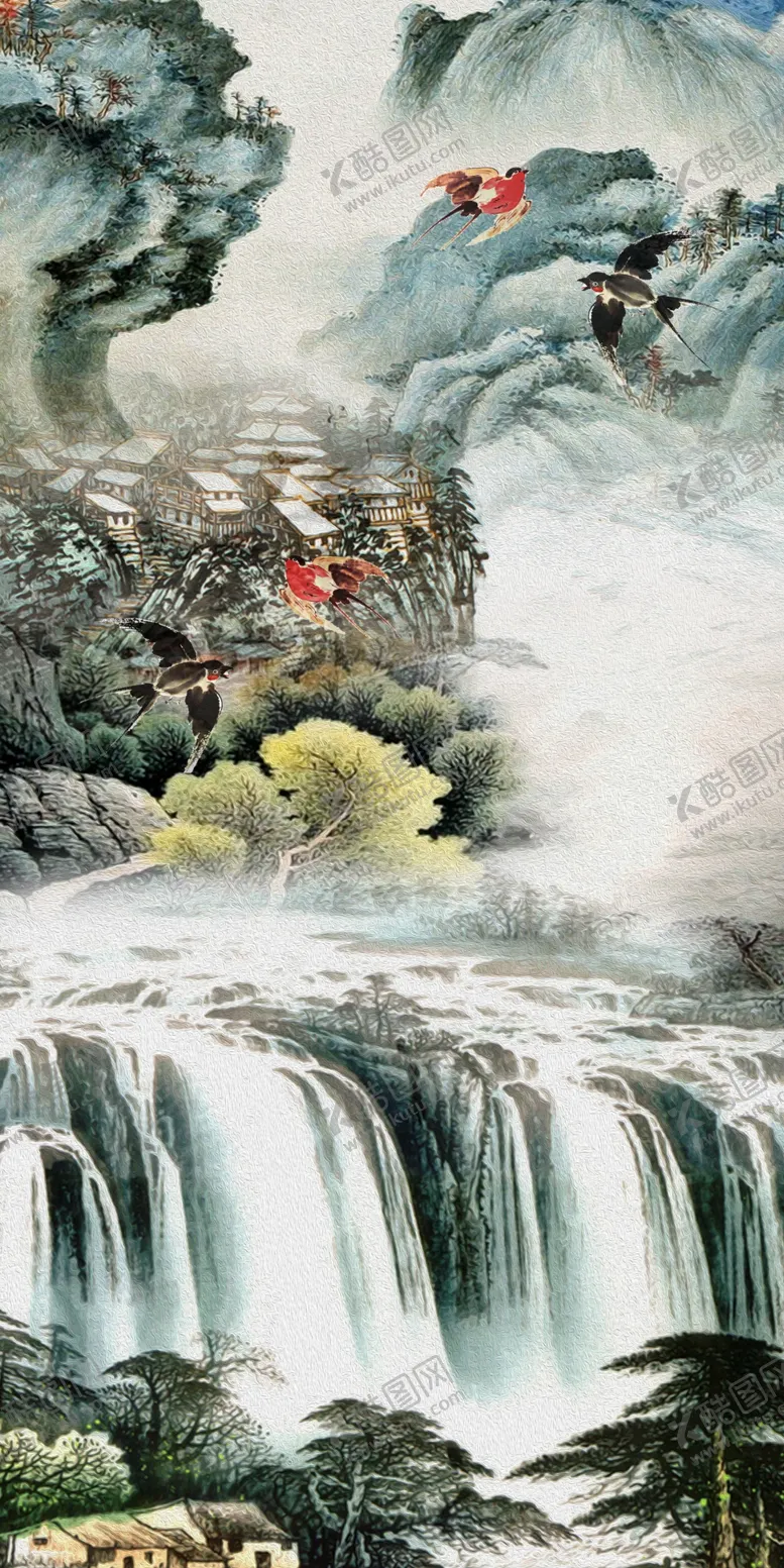编号：22272905021559276571【酷图网】源文件下载-国画山水装饰画