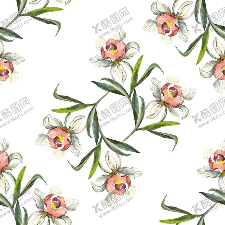 编号：96910405190430488467【酷图网】源文件下载-热带花数码印花手绘花热带