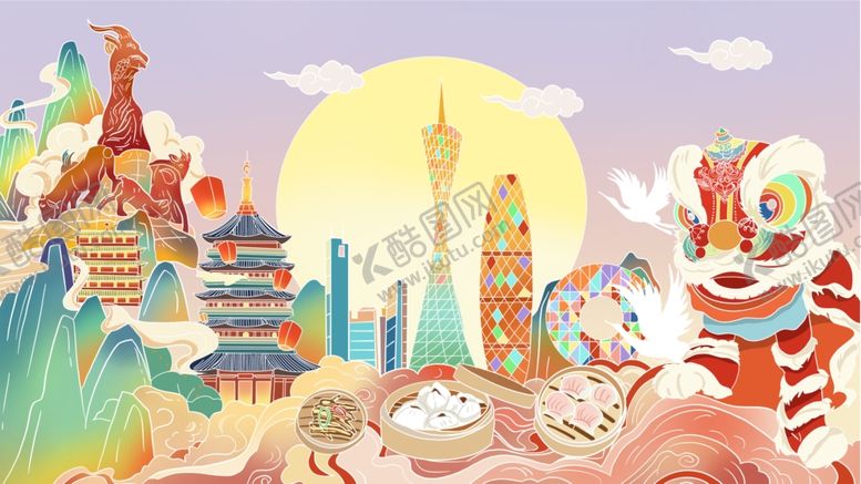 编号：51677804012142099793【酷图网】源文件下载-广州插画