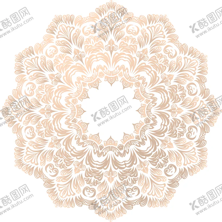 编号：23161702091228168241【酷图网】源文件下载-金色复古花纹透明底免抠图